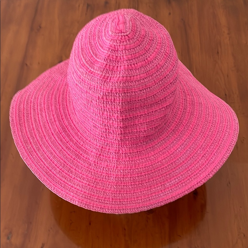 Vibrant Pink Wide-Brimmed Sun Hat